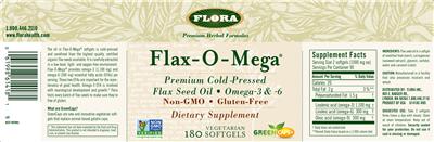 Photo of the Flora Flax-O-Mega label