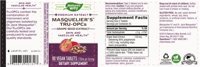 Photo of the Nature's Way Masquelier's Tru-OPCs label