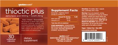 Photo of the NewtonEverett Thioctic Plus label