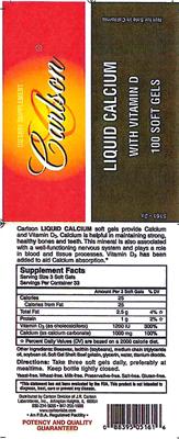 Photo of the Carlson Liquid Calcium With Vitamin D label
