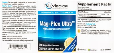 Product label for Mag-Plex Ultra