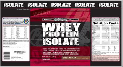 Photo of the Precision Engineered Whey Protein Isolate Chocolate label