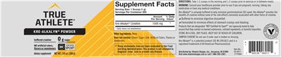 Photo of the True Athlete Kre-Alkalyn Powder label