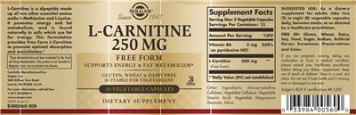 l carnitine 250 L-Carnitine mg (Label) | Dietary Supplement Label Database (DSLD) Glutathion activ' – Retour Vitamin C without irritation Quantity:2 bottles