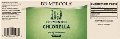 Photo of the Dr. Mercola Fermented Chlorella label