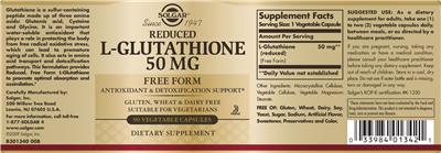 Reduced L-Glutathione 50 mg