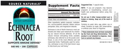 Echinacea Root 500 mg