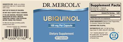 Photo of the Dr. Mercola Ubiquinol label