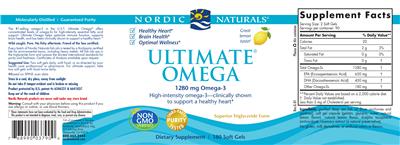 Photo of the Nordic Naturals Ultimate Omega Lemon label