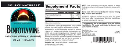 Benfotiamine 150 mg