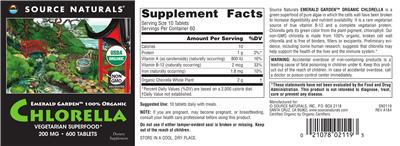 Emerald Garden 100% Organic Chlorella 200 mg