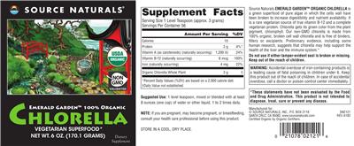 Emerald Garden 100% Organic Chlorella