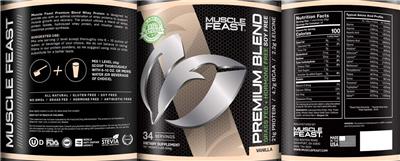 Photo of the Muscle Feast Premium Blend Vanilla label