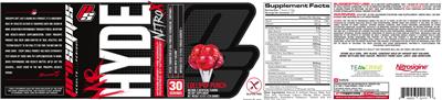Photo of the PS ProSupps Mr Hyde NitroX Lollipop Punch label