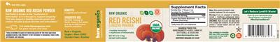 Photo of the BareOrganics Red Reishi label