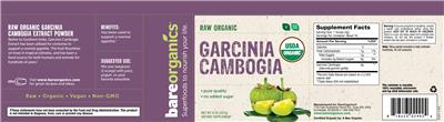 Photo of the BareOrganics Garcinia Cambogia label