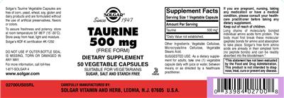 Taurine 500 mg