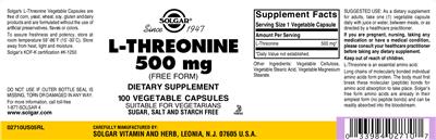 L-Threonine 500 mg