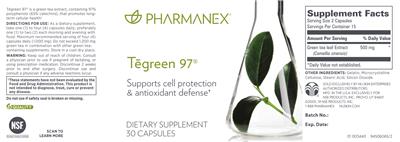 Photo of the Pharmanex Tegreen 97 label
