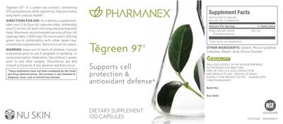 Photo of the Pharmanex Tegreen 97 label