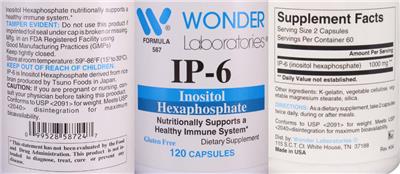 Photo of the Wonder Laboratories IP-6 label