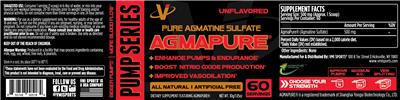 Photo of the VMI Sports Pump Series Agmapure Unflavored label