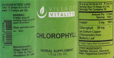 Photo of the Village Vitality Chlorophyll label