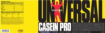 Photo of the Universal Casein Pro Vanilla Soft Serve label