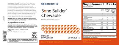 Photo of the Metagenics Bone Builder Chewable label