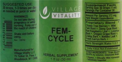 Photo of the Village Vitality Fem-Cycle label