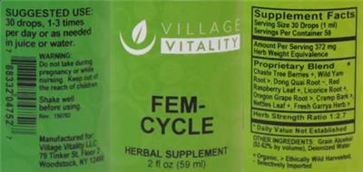 Photo of the Village Vitality Fem-Cycle label