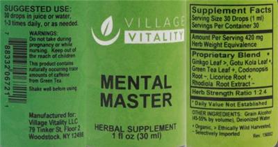 Photo of the Village Vitality Mental Master label