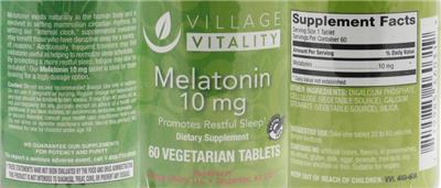 Product label image for Melatonin 10 mg