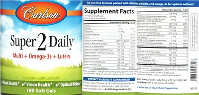 Photo of the Carlson Super 2 Daily label