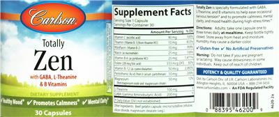 Photo of the Carlson Totally Zen label
