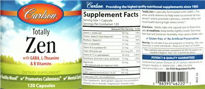 Photo of the Carlson Totally Zen label