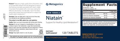 Photo of the Metagenics Niatain label