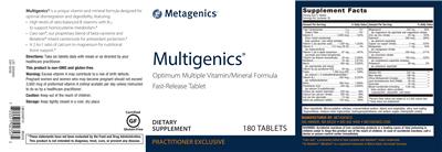 Photo of the Metagenics Multigenics label