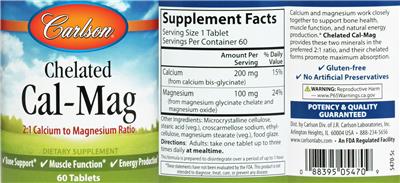 Photo of the Carlson Chelated Cal-Mag label