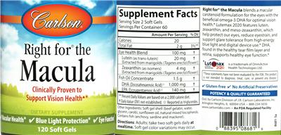 Photo of the Carlson Right for the Macula label