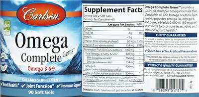 Photo of the Carlson Omega Complete Gems label