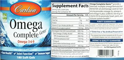 Photo of the Carlson Omega Complete Gems label