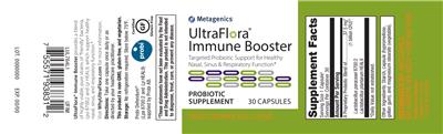 Photo of the Metagenics UltraFlora Immune Booster label