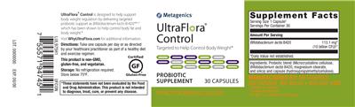 Photo of the Metagenics UltraFlora Control label