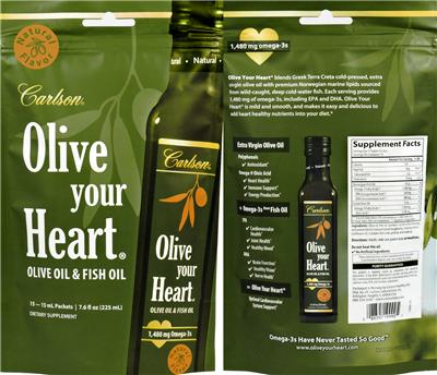 Photo of the Carlson Olive Your Heart Natural Flavor label