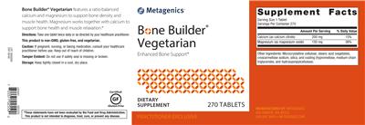Photo of the Metagenics Bone Builder Vegetarian label