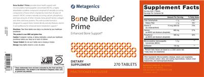 Photo of the Metagenics Bone Builder Prime label