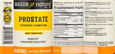 Photo of the Mason Natural Prostate Therapy Complex label