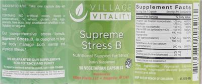 Photo of the Village Vitality Supreme Stress B label