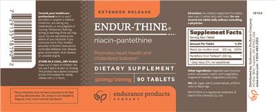 Photo of the Endurance Products Company ENDUR-THINE label